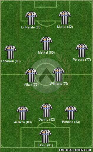 Udinese Formation 2013