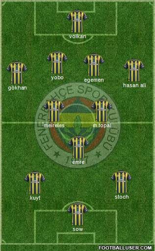 Fenerbahçe SK Formation 2013