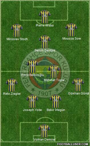Fenerbahçe SK Formation 2013