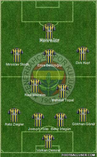 Fenerbahçe SK Formation 2013