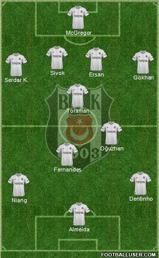 Besiktas JK Formation 2013