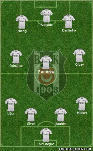 Besiktas JK Formation 2013