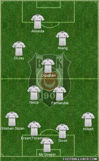 Besiktas JK Formation 2013
