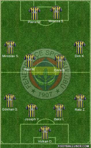 Fenerbahçe SK Formation 2013