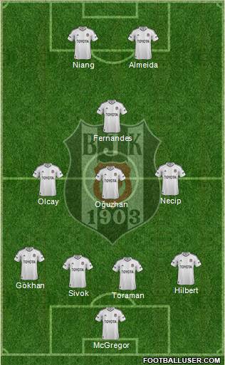 Besiktas JK Formation 2013