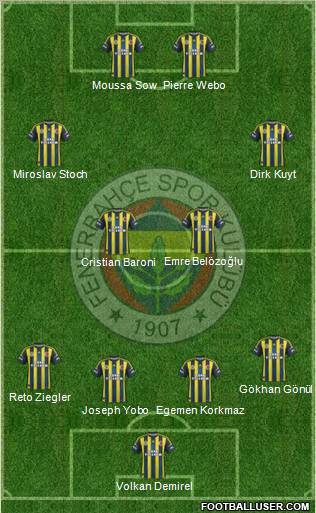 Fenerbahçe SK Formation 2013