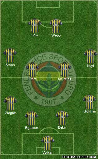 Fenerbahçe SK Formation 2013