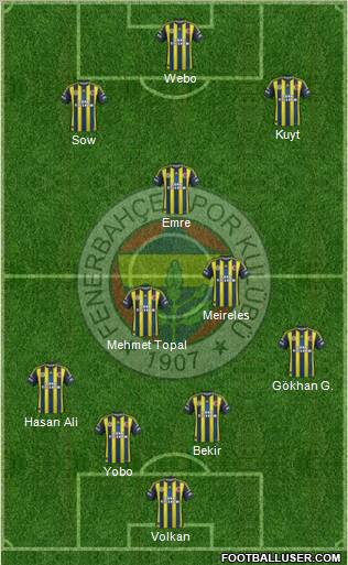 Fenerbahçe SK Formation 2013