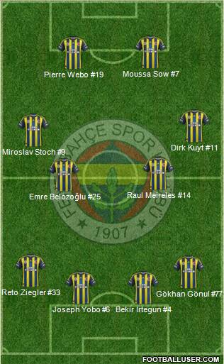 Fenerbahçe SK Formation 2013