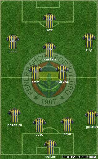 Fenerbahçe SK Formation 2013