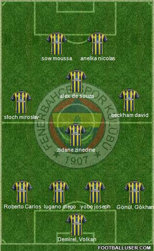 Fenerbahçe SK Formation 2013
