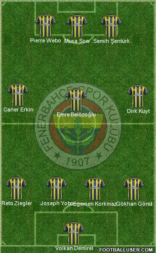 Fenerbahçe SK Formation 2013