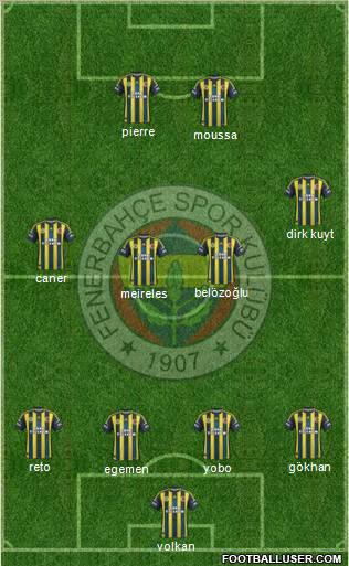 Fenerbahçe SK Formation 2013