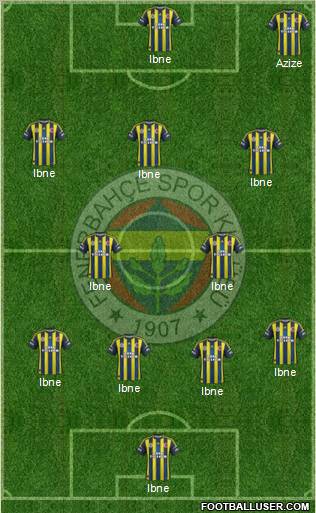 Fenerbahçe SK Formation 2013