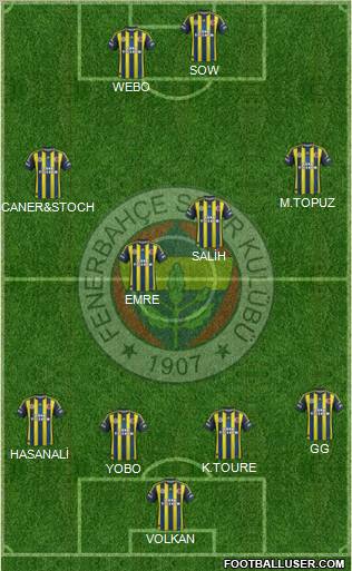 Fenerbahçe SK Formation 2013