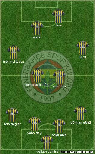 Fenerbahçe SK Formation 2013