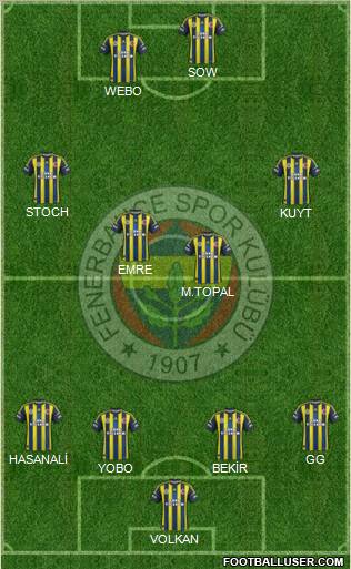 Fenerbahçe SK Formation 2013