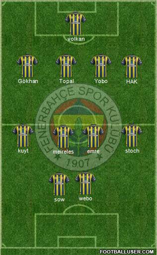 Fenerbahçe SK Formation 2013