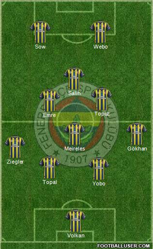 Fenerbahçe SK Formation 2013