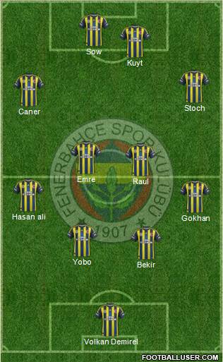 Fenerbahçe SK Formation 2013