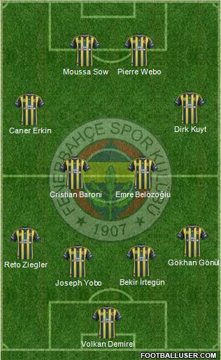 Fenerbahçe SK Formation 2013