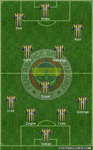 Fenerbahçe SK Formation 2013
