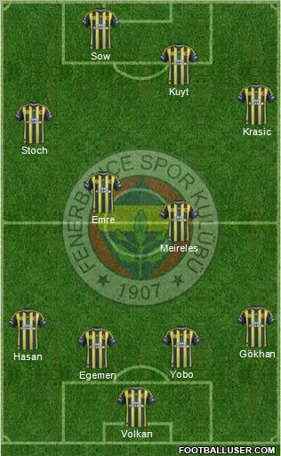 Fenerbahçe SK Formation 2013