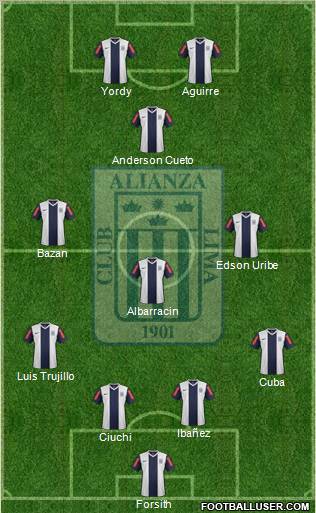 C Alianza Lima Formation 2013
