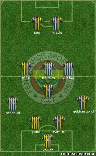 Fenerbahçe SK Formation 2013
