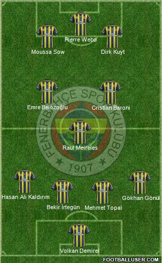 Fenerbahçe SK Formation 2013