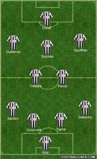 Newcastle United Formation 2013