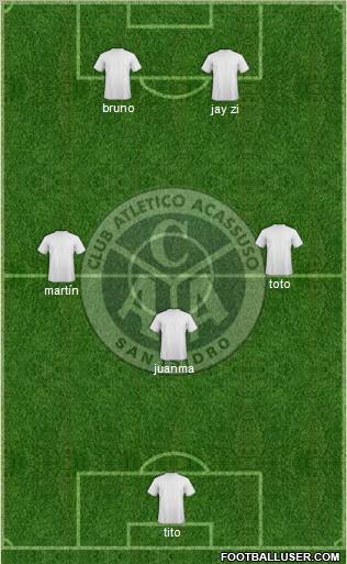 Acassuso 3-4-3 football formation