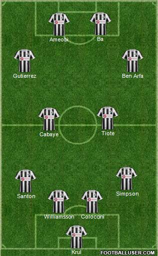 Newcastle United Formation 2013