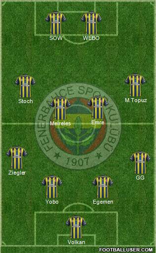 Fenerbahçe SK Formation 2013