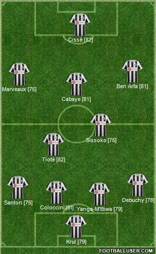 Newcastle United Formation 2013