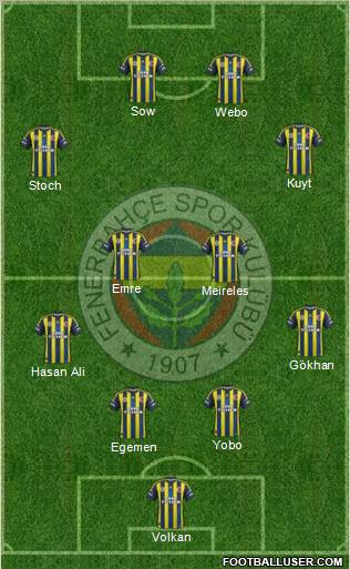 Fenerbahçe SK Formation 2013