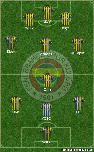 Fenerbahçe SK Formation 2013