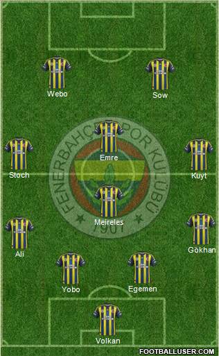 Fenerbahçe SK Formation 2013