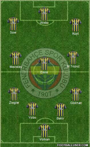 Fenerbahçe SK Formation 2013
