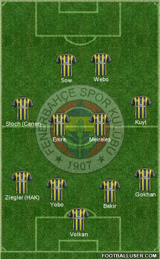 Fenerbahçe SK Formation 2013