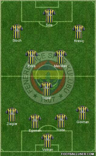 Fenerbahçe SK Formation 2013