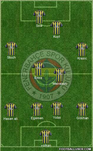 Fenerbahçe SK Formation 2013