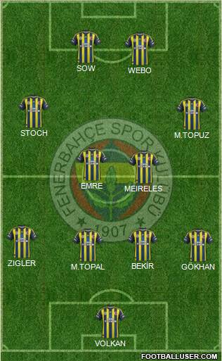 Fenerbahçe SK Formation 2013