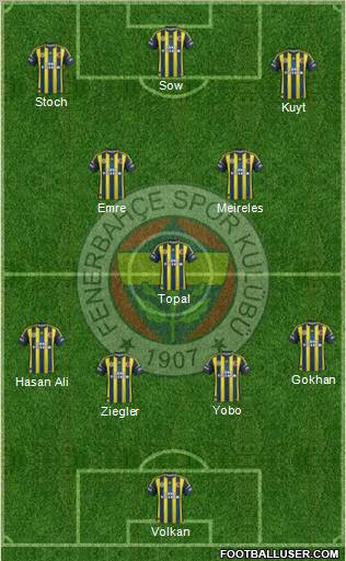 Fenerbahçe SK Formation 2013