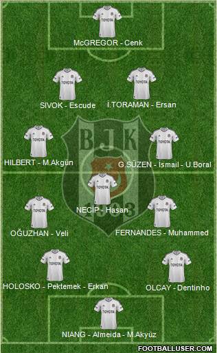Besiktas JK Formation 2013