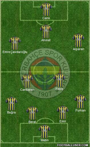 Fenerbahçe SK Formation 2013