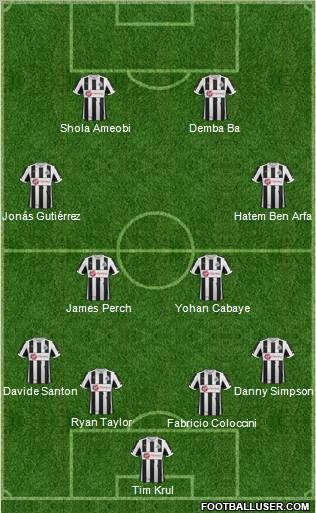 Newcastle United Formation 2013