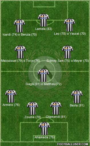 Udinese Formation 2013