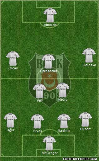 Besiktas JK Formation 2013