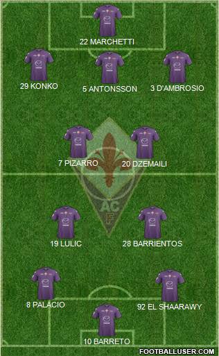 Fiorentina Formation 2013